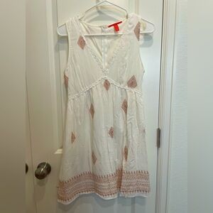 Chelsea and Violet white babydoll embroidered dress
